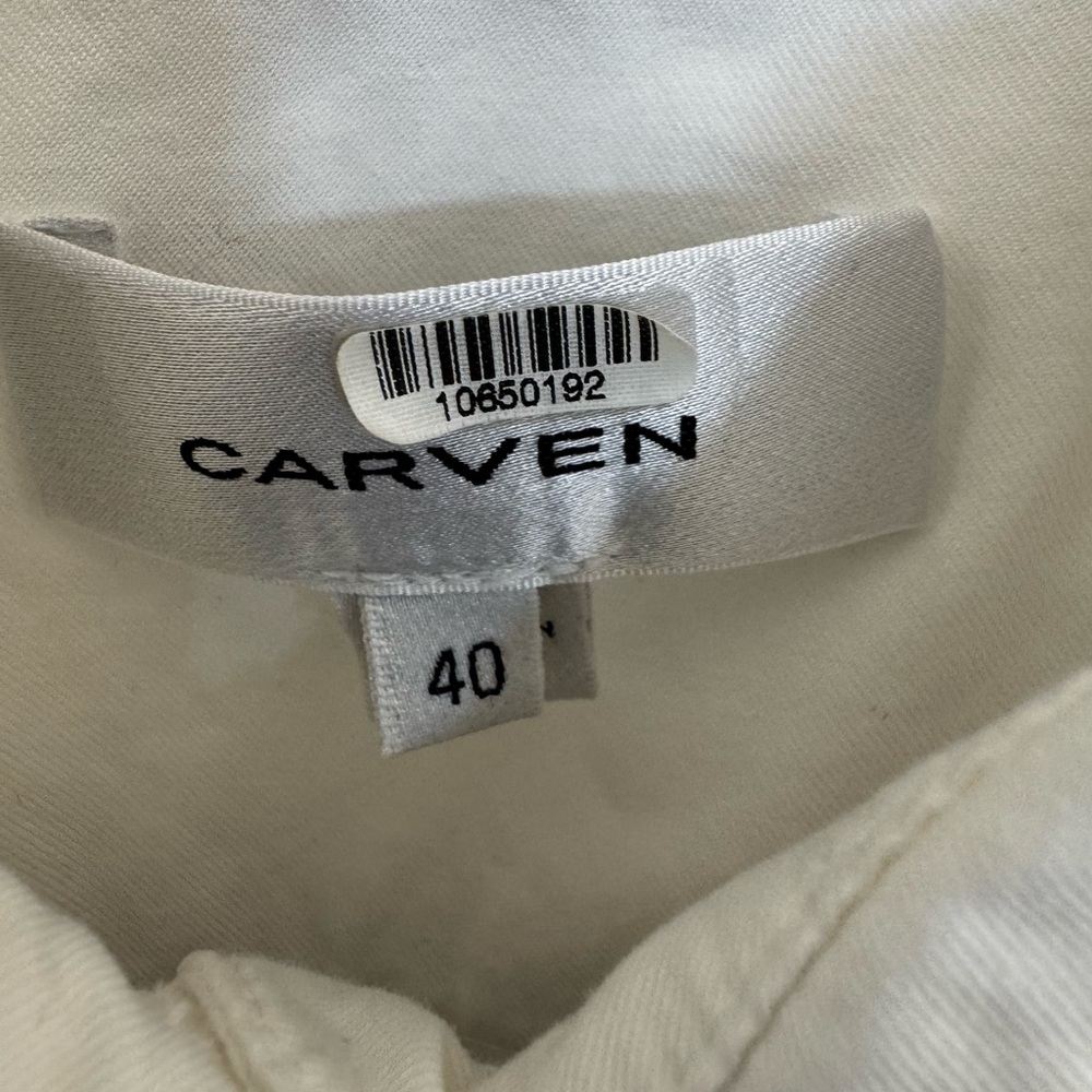 Carven White Crochet Shirt Dress in Size 40 - Picture 7 of 9